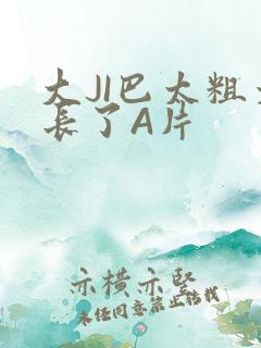 大JI巴太粗太长了A片
