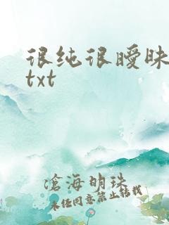 很纯很暧昧全集txt