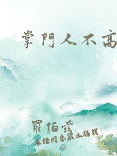 掌门人不高兴