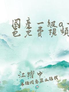 国产一级a一级色免费视频