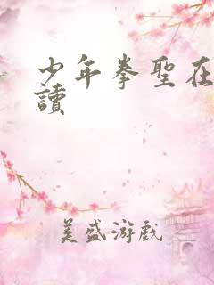 少年拳圣在线阅读