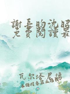 谢长昀沈昭小说免费阅读最新章节