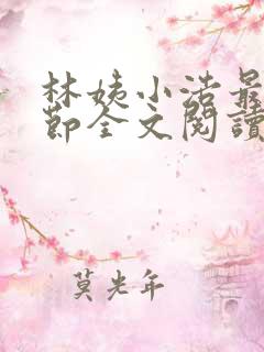 林姨小浩最新章节全文阅读