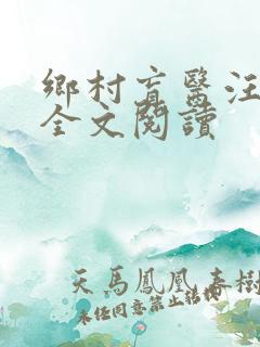 乡村盲医汪金水全文阅读