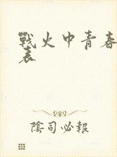 战火中青春演员表