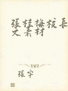 张桂梅校长的作文素材