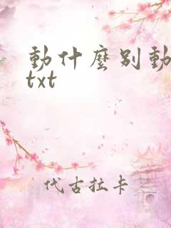 动什么别动感情txt