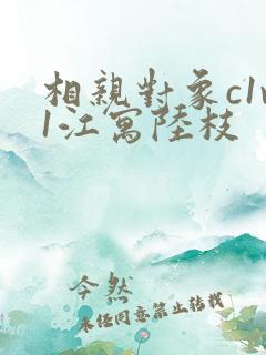 相亲对象c1v1江寓陆枝