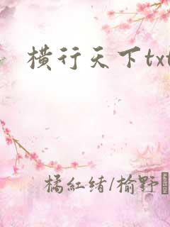 横行天下txt