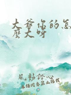 大爷你的怎么这么大呀