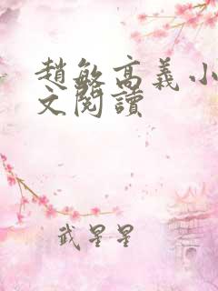 赵敏高义小说全文阅读