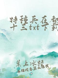 特种兵在都市夜十三txt下载