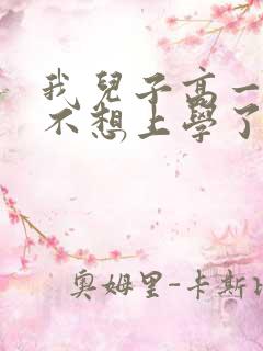我儿子高一了就不想上学了,怎么办