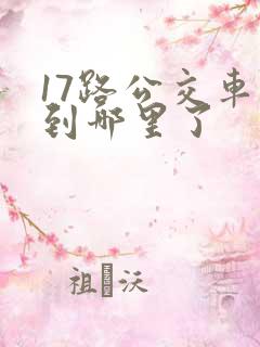 17路公交车走到哪里了