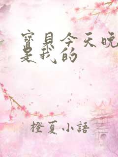 宝贝今天晚上你是我的