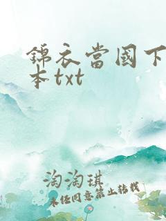 锦衣当国下载全本txt