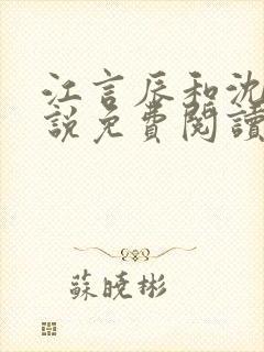 江言辰和沈棠小说免费阅读