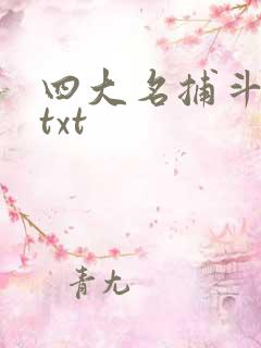 四大名捕斗将军txt