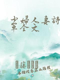 少妇人妻诗雨小军全文