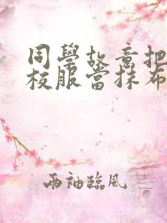 同学故意把我的校服当抹布用作文