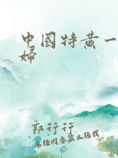 中国特黄一级少妇