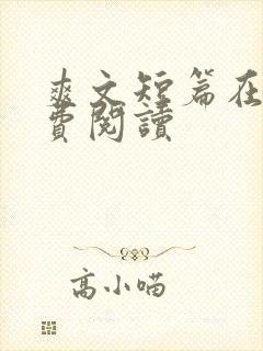 爽文短篇在线免费阅读