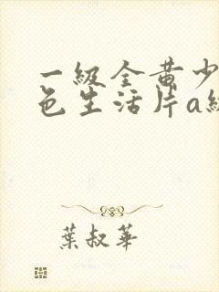 一级全黄少妇性色生活片a级