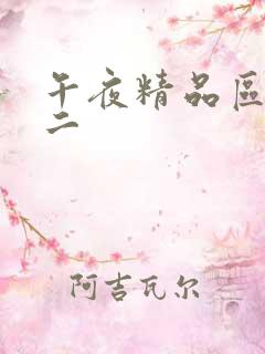 午夜精品区一区二