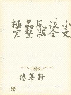 极品风流小仙医完整版全文阅读