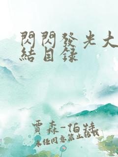 闪闪发光大团圆结目录