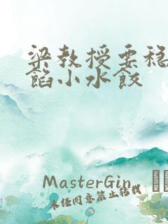 梁教授要稳住肉馅小水饺
