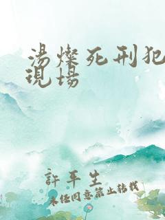 汤灿死刑犯枪决现场