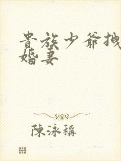 贵族少爷拽拽未婚妻