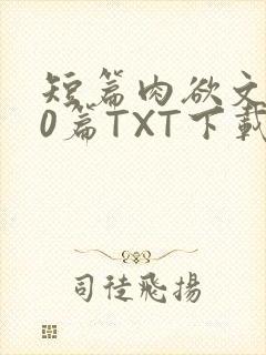 短篇肉欲文500篇TXT下载
