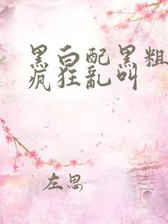 黑白配黑粗硬大疯狂乱叫