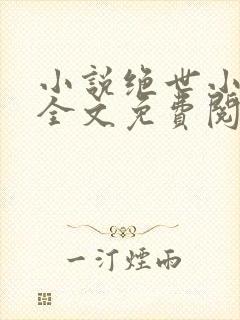 小说绝世小医仙全文免费阅读