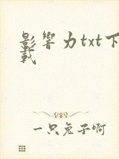 影响力txt下载