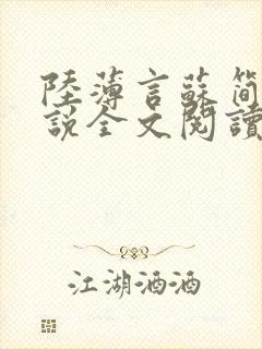 陆薄言苏简安小说全文阅读