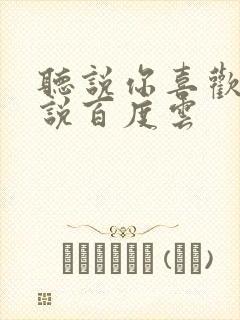 听说你喜欢我小说百度云