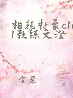 相亲对象c1v1教练文澄