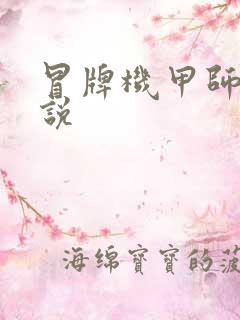 冒牌机甲师 小说