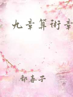 九章算术章节