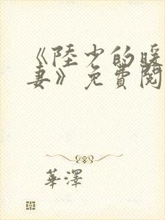 《陆少的暖婚新妻》免费阅读