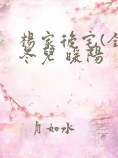 杨家后宅(全)冬儿 暖阳