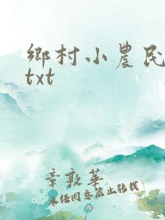 乡村小农民小说txt