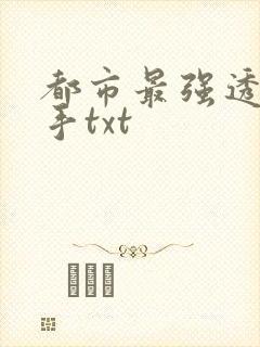 都市最强透视高手txt