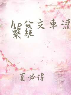 hp公交车灌溉系统