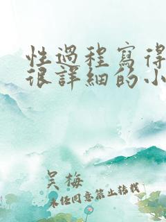性过程写得很黄很详细的小说