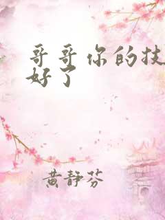 哥哥你的技术太好了