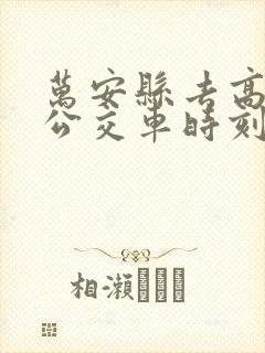 万安县去高铁站公交车时刻表
